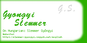 gyongyi slemmer business card