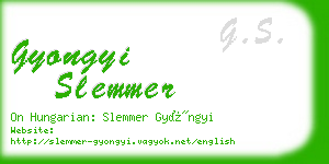 gyongyi slemmer business card